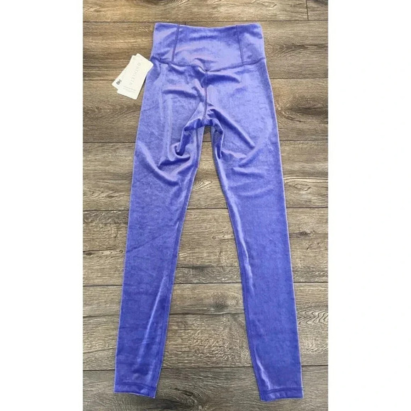 NWT Athleta Elation Velvet Tights Purple Extra Small XS New - Picture 3 of 4